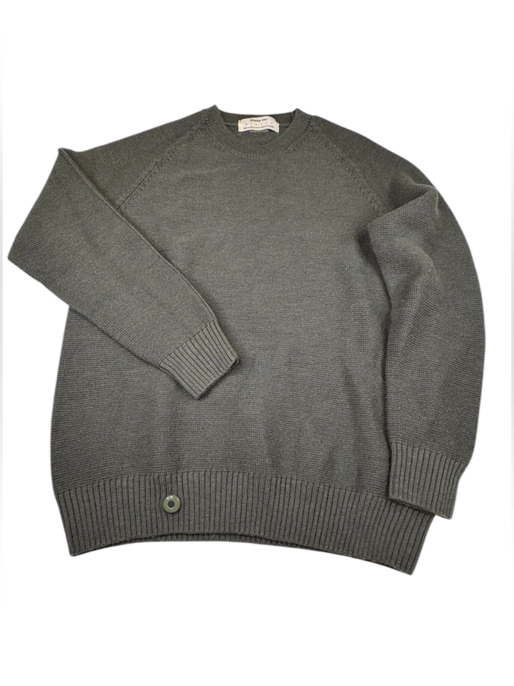 !!!! SOLD !!!!! Size 2 US Medium Green Wool Pullover Preppy Stretch Top
